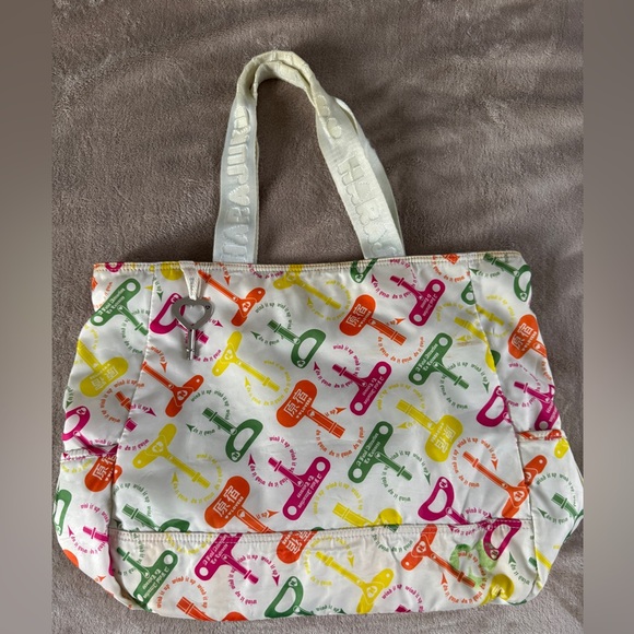 Harajuku Lovers Key Print Tote Bag Y2K Kawaii Japanese Streetwear Cute - Picture 2 of 12